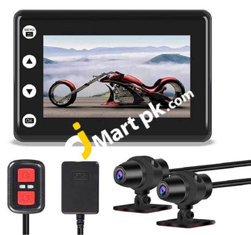 Vsysto B2 Motorcycle Dash Cam Waterproof Dual Channels 1080P Front & Rear 3.0 Lcd Screen 140° Wide